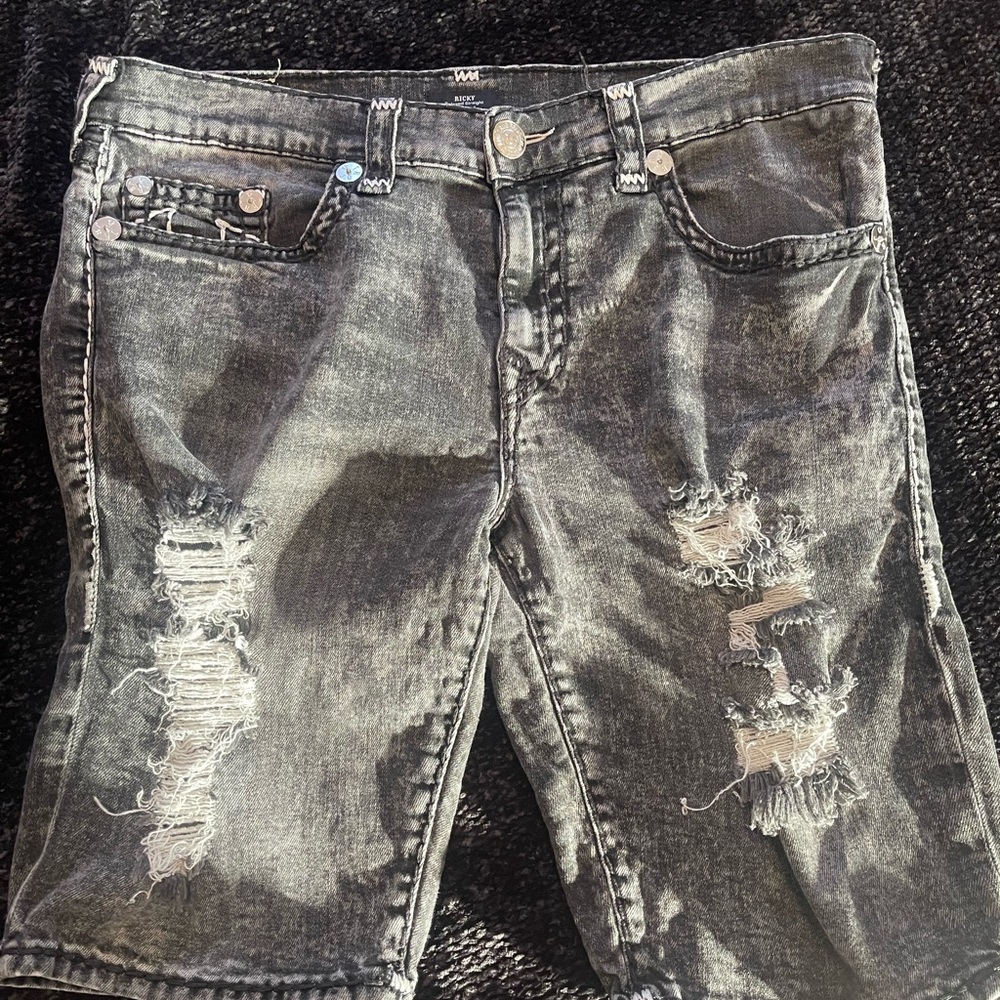 True Religion Faded Black Denim Jeans